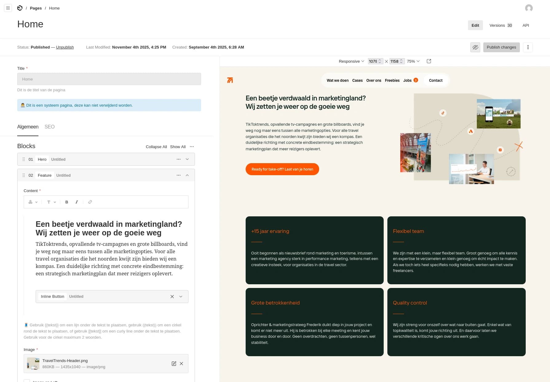 Homepage voor DeDirekteurswoning