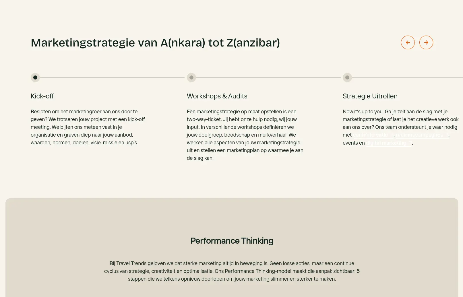 Travel trends marketing website design in Gent
